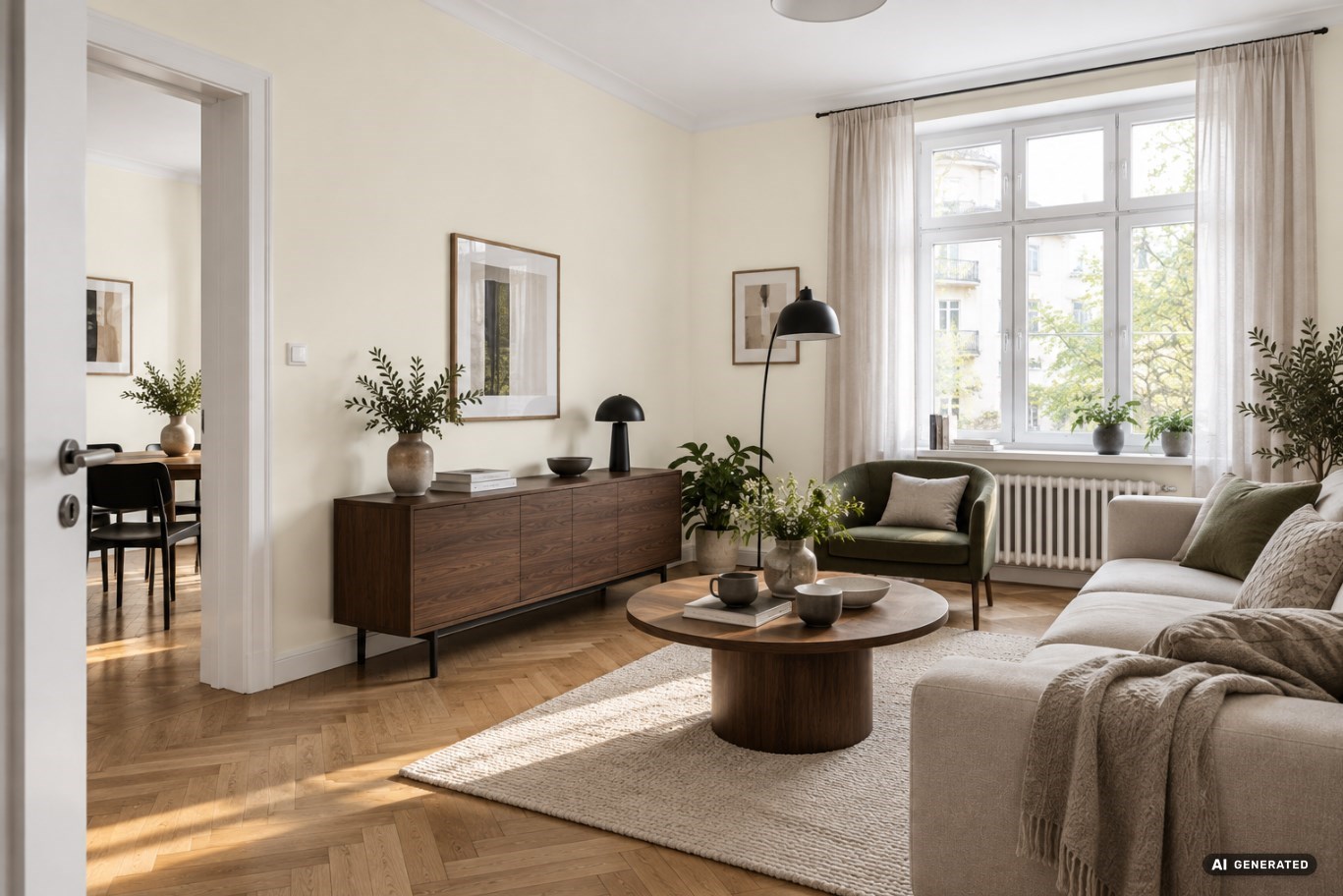 Farba ceramiczna Greinplast FWC57 Rozmarzony Poranek 1 l – ciepła biel, matowa i plamoodporna